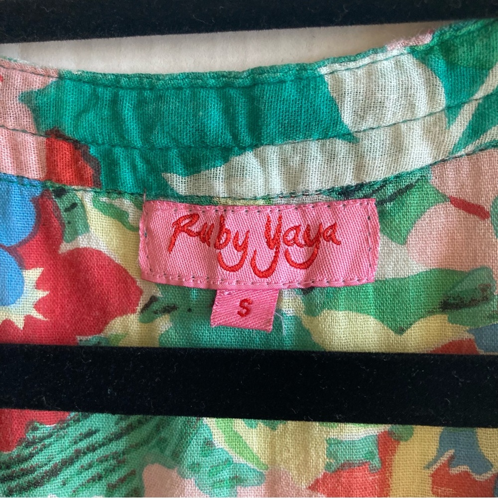 Ruby Yaya Multicolor Patterned Boho Midi Dress Wi… - image 3